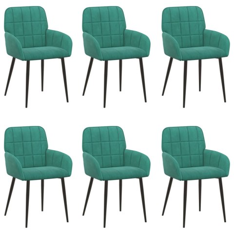 Krzesła jadalne 6 pcs Welur Turkusowy 57 x 50 x 85 cm