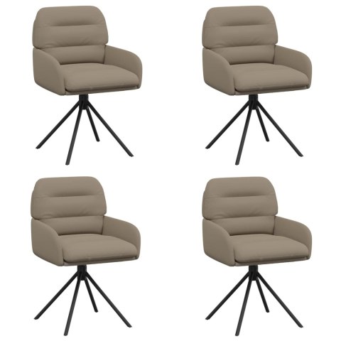 Obrotowe krzesła jadalniane 4 pcs Ekoskóra Cappuccino