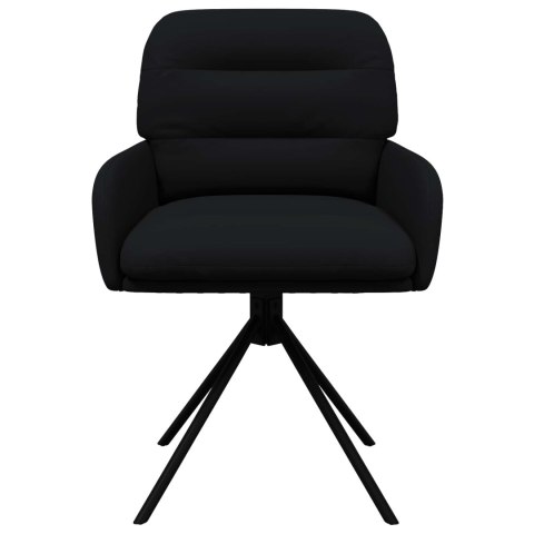 Obrotowe krzesła jadalniane 4 pcs Ekoskóra Czarny