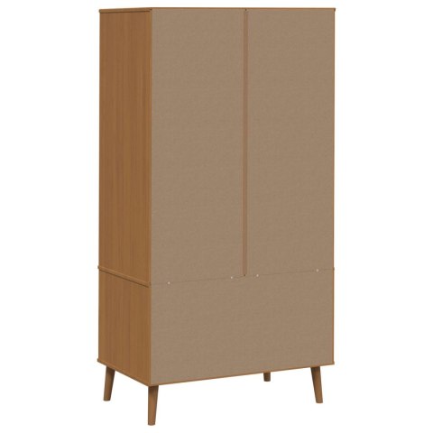 Garderoba MOLDE Karmel 90 x 55 x 175 cm Lite drewno sosnowe