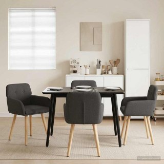 Krzesła jadalne 4 pcs Bouclé ciemnoszary 59 x 57 x 85 cm