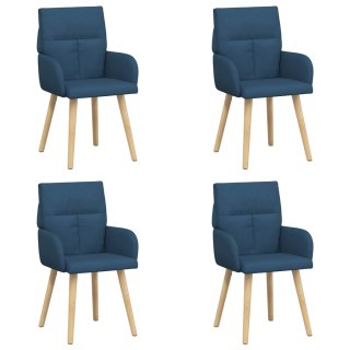 Krzesła jadalne 4 pcs tkanina niebieski 60 x 56 x 96 cm