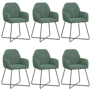 Krzesła jadalne 6 pcs Welur Zielony morski 55 x 50 x 84 cm