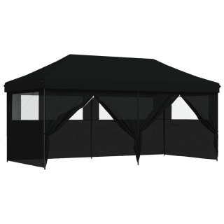 VidaXL Namiot Imprezowy Czarny 292 x 580 x 315 cm Materiał Oxford