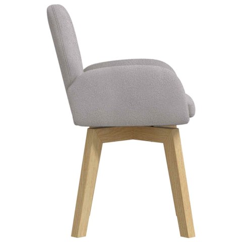 Obrotowe krzesła jadalniane 4 pcs Bouclé jasnoszary