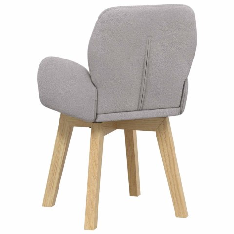 Obrotowe krzesła jadalniane 4 pcs Bouclé jasnoszary
