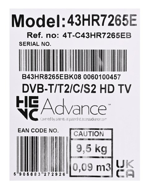 Telewizor 43" SHARP 43HR7265E