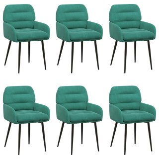 Krzesła jadalne 6 pcs Welur Turkusowy 59 x 59,5 x 90 cm