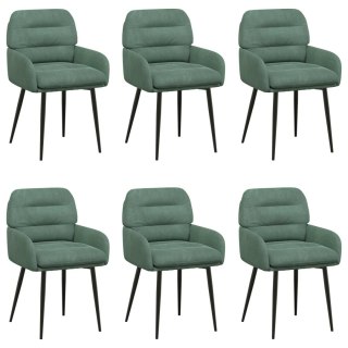 Krzesła jadalne 6 pcs Welur Zielony morski 59 x 59,5 x 90 cm