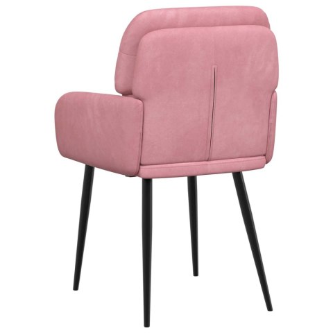 Krzesła jadalne 6 pcs Welur różowy 59 x 59,5 x 90 cm
