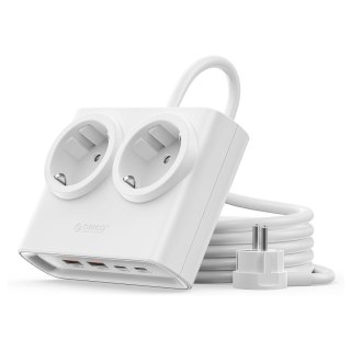 Listwa zasilająca 6w1 AC USB-A USB-C 25W - biała