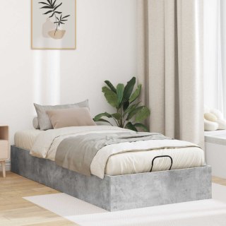 VidaXL Łóżko otomanowe Betonowy Szary 90 x 190 cm Drewno inżynieryjne