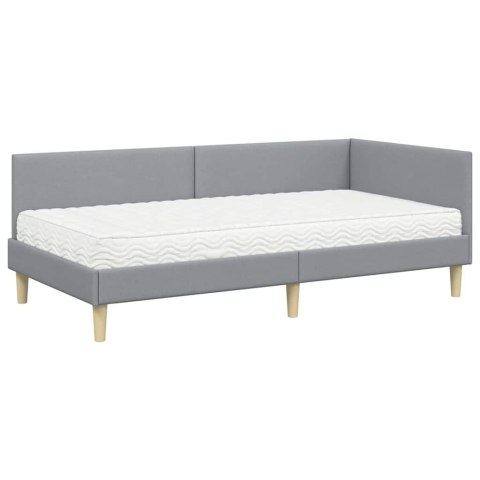 Rama Łóżka Narożnego z Materacem Inny 2 pcs Jasnoszary tkanina