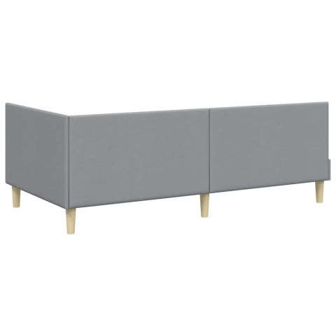 Rama Łóżka Narożnego z Materacem Inny 2 pcs Jasnoszary tkanina