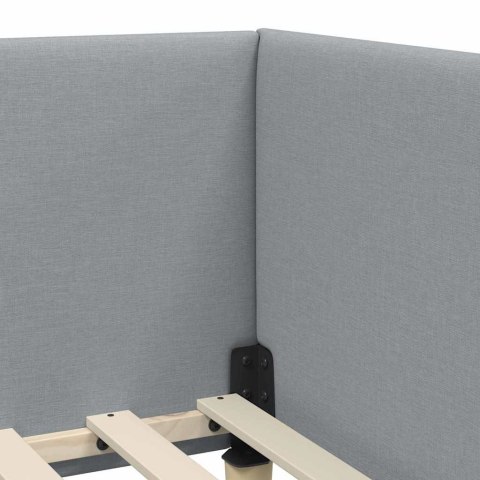 Rama Łóżka Narożnego z Materacem Inny 2 pcs Jasnoszary tkanina