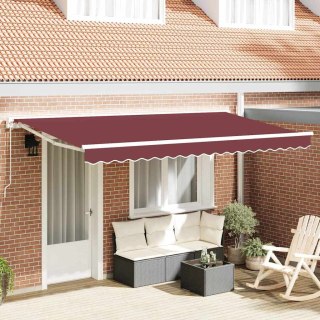 VidaXL Rama markizy bordowy 350 x 200 cm Poliester z powłoką PU
