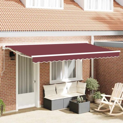 Rama markizy bordowy 350 x 200 cm Poliester z powłoką PU