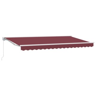 VidaXL Rama markizy bordowy 350 x 200 cm Poliester z powłoką PU