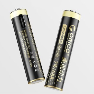 Bateria litowa akumulator AAA 1.5 V 500mWh USB-C z kablem ładującym - 2 szt.