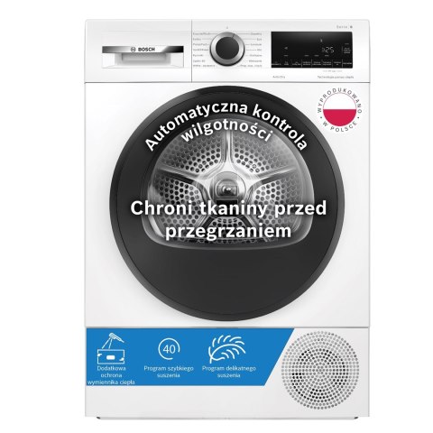 Suszarka BOSCH WQG241ALPL z pompą ciepła, 9kg, klasa D, 64dB, AutoDry (OUTLET)