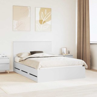VidaXL Ramka łóżka z szufladą Biały 140 x 190 cm Drewno inżynieryjne
