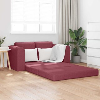 VidaXL Sofa Bed 60cm Czerwone wino tkanina