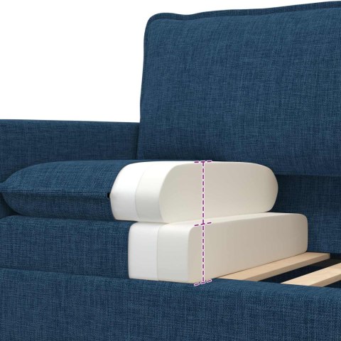 Sofa niebieski 196 x 81 x 87,5 cm tkanina
