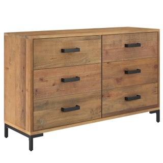 VidaXL Szafka, brązowa, 110x35x70 cm, lite drewno sosnowe