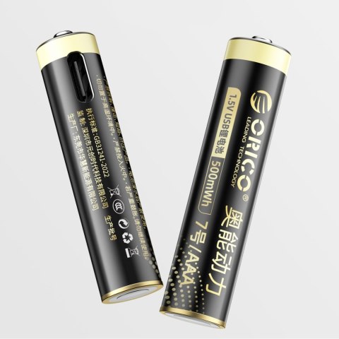 Bateria litowa akumulator AAA 1.5 V 500mWh USB-C - 4 szt.