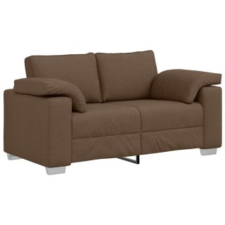 VidaXL Sofa dwuosobowa Brązowy 160 cm tkanina