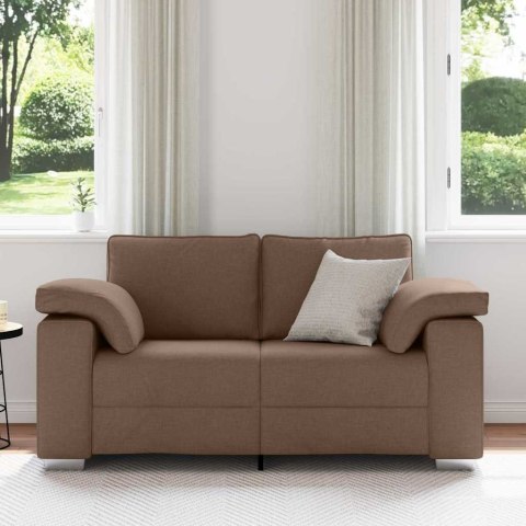 Sofa dwuosobowa Brązowy 160 cm tkanina