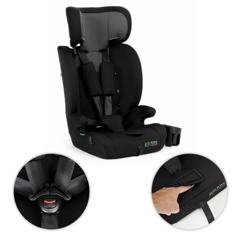 Fotelik samochodowy dla dzieci wzrost 76-150 cm R129 uchwyt na napoje ECOTOYS