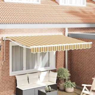 VidaXL Rama markizy Żółty i Szary 300 x 200 cm Poliester z powłoką PU