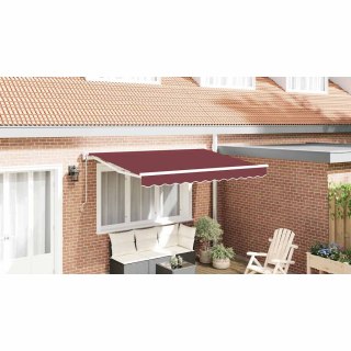 VidaXL Rama markizy bordowy 300 x 200 cm Poliester z powłoką PU