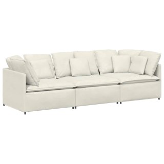 VidaXL Sofa modułowa z poduszkami aksamitna kremowa