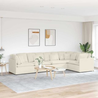 VidaXL Sofa modułowa z poduszkami aksamitna kremowa