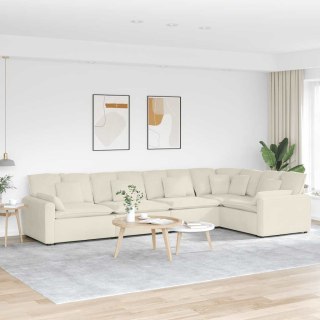 VidaXL Sofa modułowa z poduszkami aksamitna kremowa