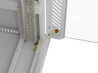 LANBERG SZAFA INSTALACYJNA RACK STOJĄCA 19" 42U 600X600 SZARA DRZWI PRZESZKLONE LCD (FLAT PACK) V2