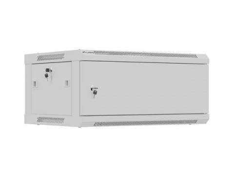 LANBERG SZAFA INSTALACYJNA RACK WISZĄCA 19" 4U 600X450 SZARA DRZWI METALOWE (FLAT PACK)