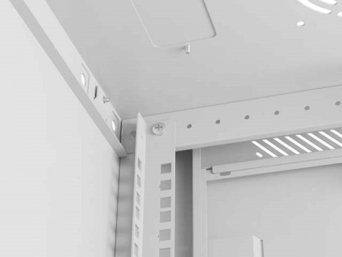 LANBERG SZAFA INSTALACYJNA RACK WISZĄCA 19" 4U 600X450 SZARA DRZWI METALOWE (FLAT PACK)