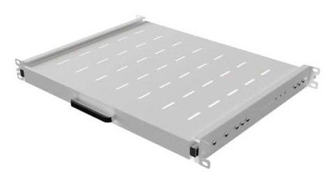 LANBERG WYSUWANA PÓŁKA DO SZAF RACK 19" 350MM SZARA (1U/445X350MM UDŹWIG DO 35KG, MONTAŻ 4PUNKTOWY)