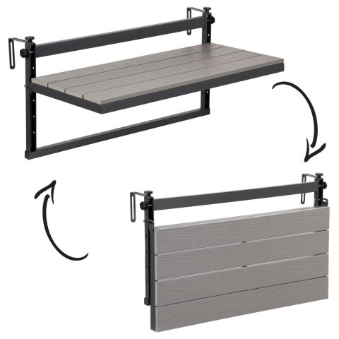 Stolik balkonowy wiszący AGATTI STONEWOOD