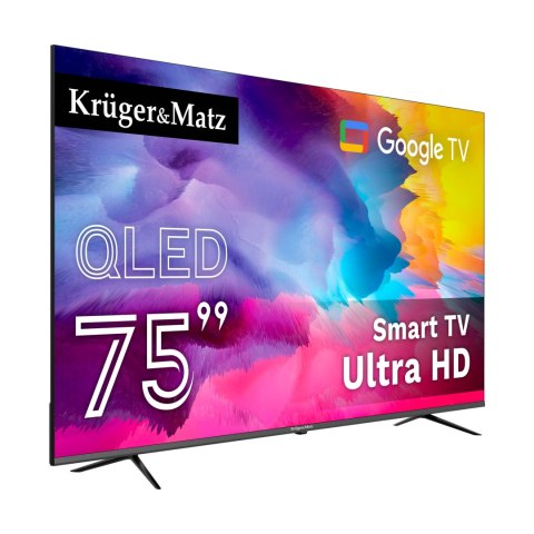 Telewizor Kruger&Matz 75" QLED UHD smart DVB-T2/S2 H.265 Hevc