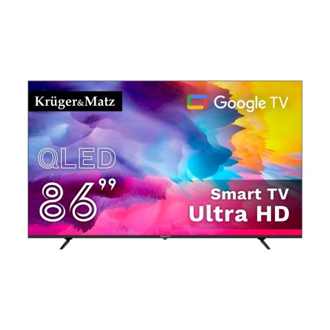 Telewizor Kruger&Matz 86" UHD QLED smart DVB-T2/S2 H.265 Hevc