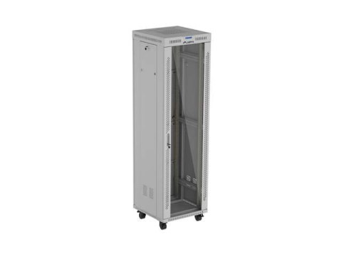 LANBERG SZAFA INSTALACYJNA RACK STOJĄCA 19" 42U 600X600 SZARA DRZWI PRZESZKLONE LCD (FLAT PACK) V2