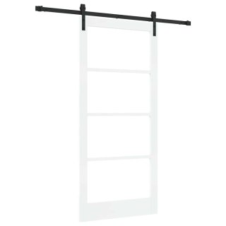 VidaXL Drzwi przesuwne ORKDAL Biały i czarny 93 x 202 cm