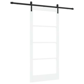VidaXL Drzwi przesuwne ORKDAL Biały i czarny 93 x 202 cm