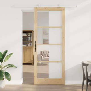 VidaXL Drzwi przesuwne ORKDAL Naturalny 93 x 232 cm