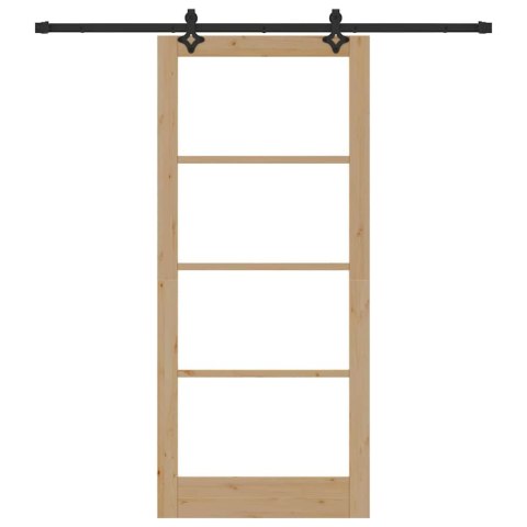 Drzwi przesuwne ORKDAL Naturalny i czarny 93 x 211 cm