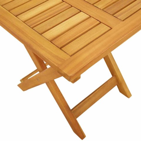 Leżak 2 pcs Czerwony Lite Drewno Akacji